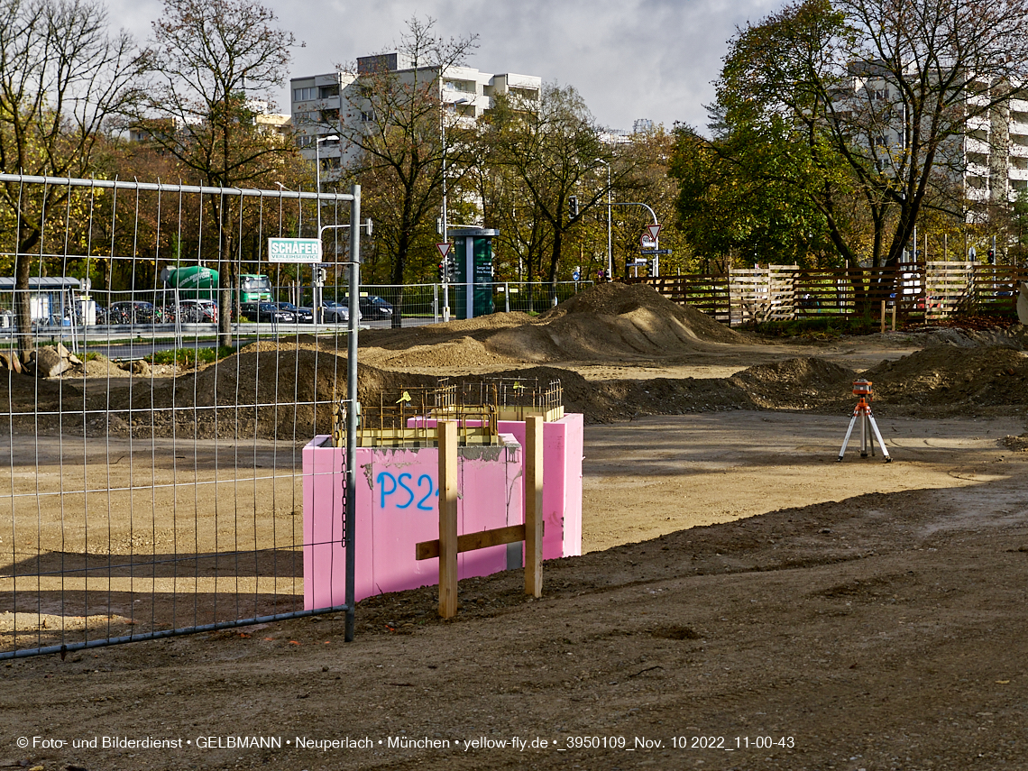 10.11.2022 - Baustelle an der Quiddestraße Haus für Kinder in Neuperlach